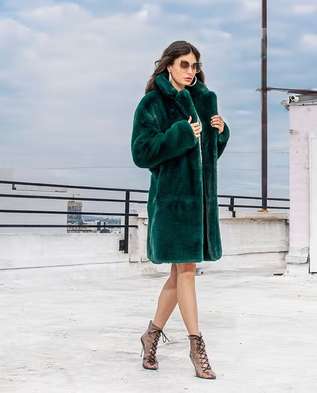 Adore - Deep Green Fur Coat – KricketsClothingCo